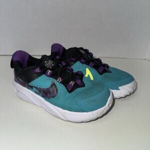 Nike Star Runner Toddler Shoes Size 9C Teal Purple Volt Sneakers FJ1807-300
